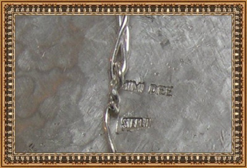 Signed Sterling Hammered Heart Necklace Pendant Rose