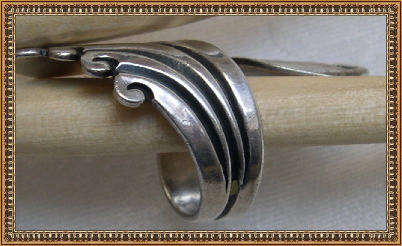 Vintage Sterling Silver Ring Taxco Mexico Wrap mkd  A. Cazares