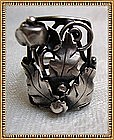 Vintage Unmarked Sterling Silver Arts Crafts Ring Hand