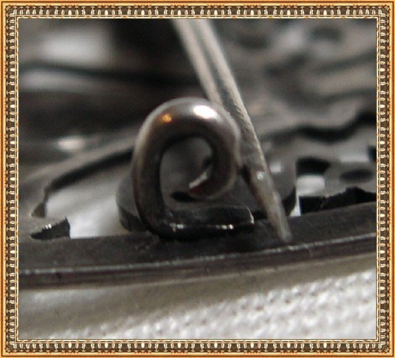 Antique Victorian 800 Silver Pin Tube Hinge Curly C Cut Work Fleur