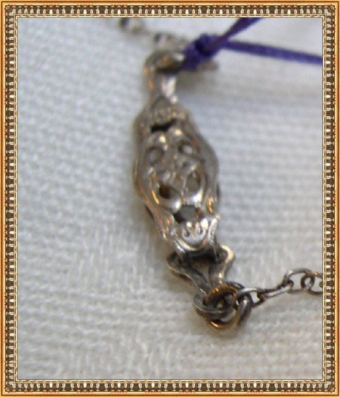 Mystery Mark Reward Vintage Signed Arts Crafts Silver Necklace Set