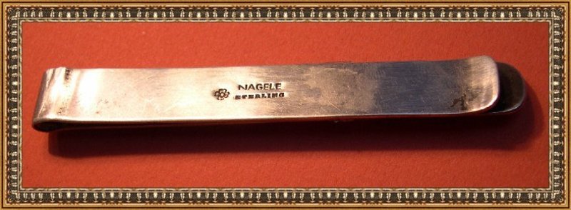 Vintage Arts Crafts Signed Nagele Sterling Silver Clip