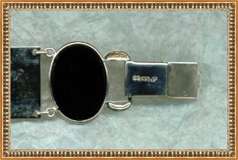 Vintage Binder Brothers Sterling Silver Bracelet Black