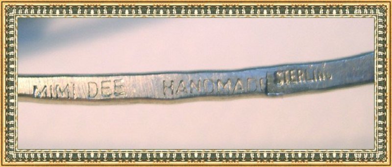 Signed HANDMADE MIMI DEE STERLING Choker Aquamarine