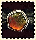 Unsigned Unmarked Rare Dendrite Agate Ring Arts Crafts