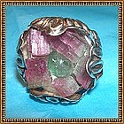 Frank M Whiting Sterling Silver Ring Tourmaline Huge!