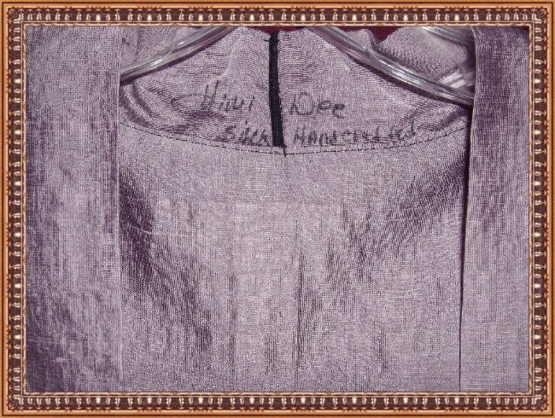 Lavender Plum Silk Long Vest Designer Signed