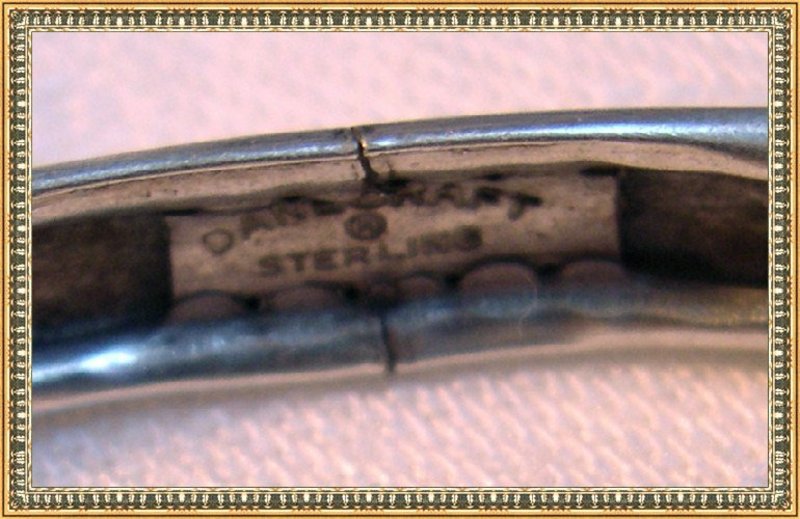 Vintage Sterling Silver Bangle Bracelet Danecraft Duo