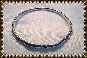 Vintage Hector Aguilar Sterling Silver Bangle Bracelet