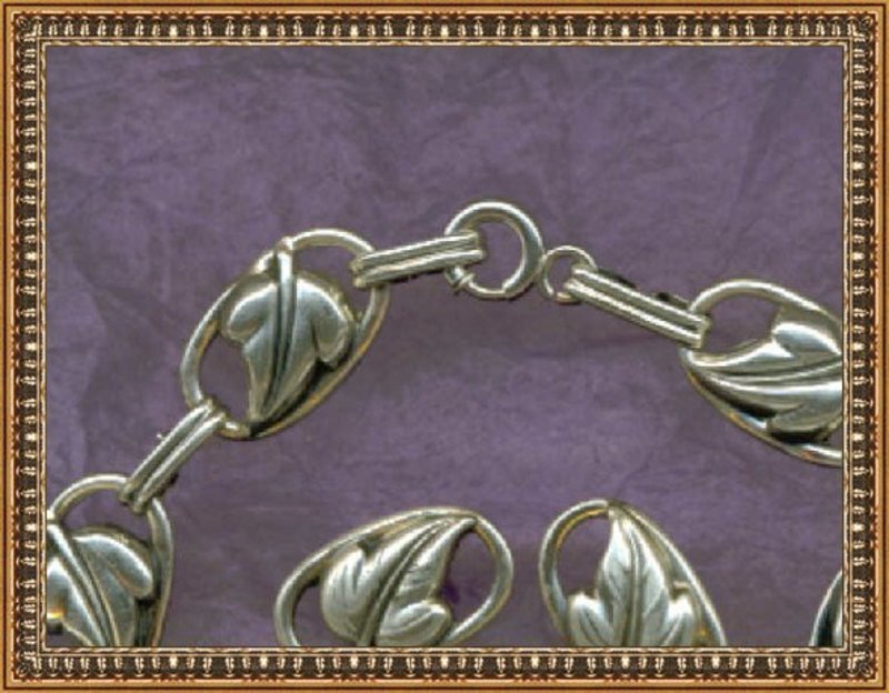 Vintage Sterling Silver Danecraft Bracelet Earring Set
