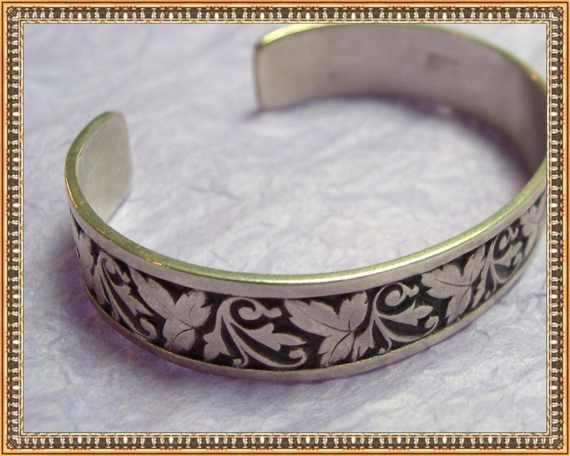 Vintage Ed Levin Modernist Sterling Silver Bracelet