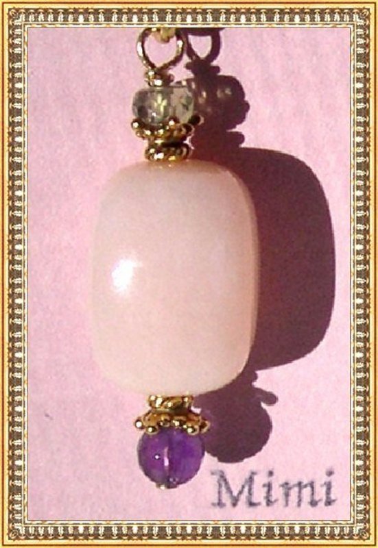 Gold on Sterling Pink Opal Green Sapphire Earrings
