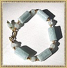 MIMI DEE Gold Vermeil Aquamarine Sapphire Bracelet