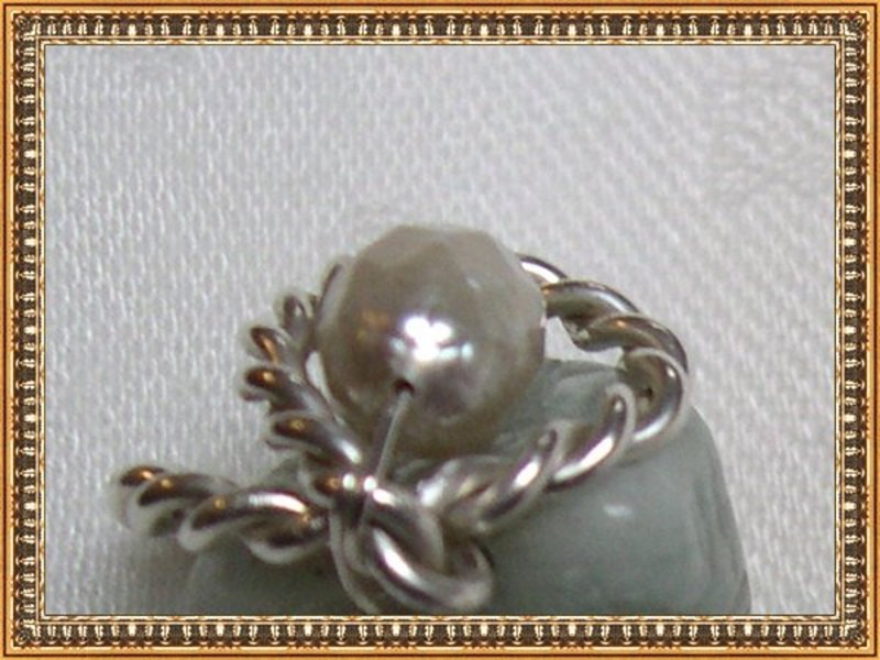 Signed MIMI DEE STERLING Silver Ring Aquamarine Pearl