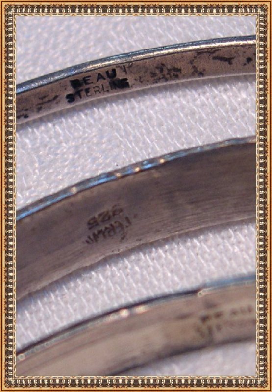 Vintage Sterling Silver Bangle Bracelet Lot Beau