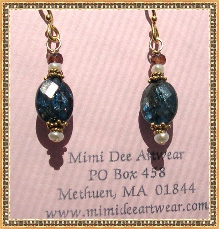 MIMI DEE 22K Vermeil Earrings Kyanite Pink Sapphire
