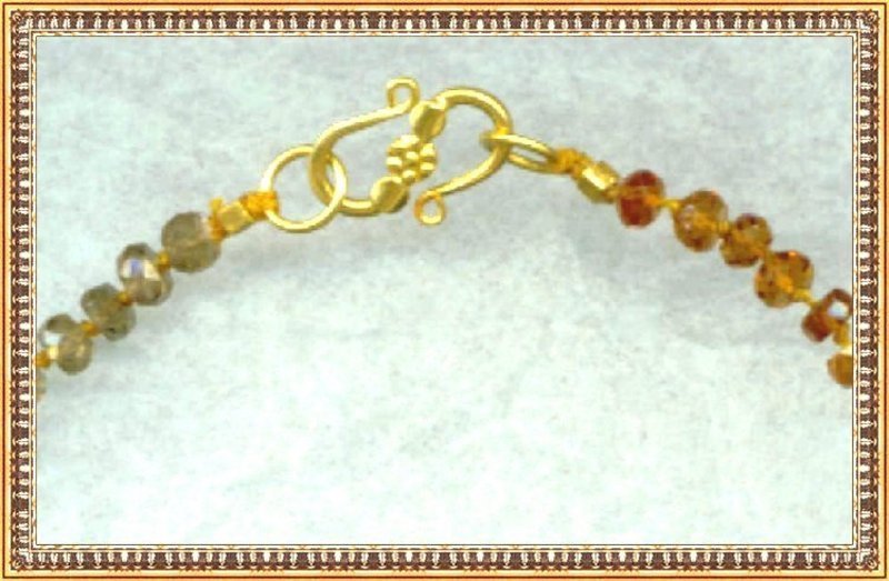 18K Gold Multi Color Sapphire Pearl Earrings - Bracelet