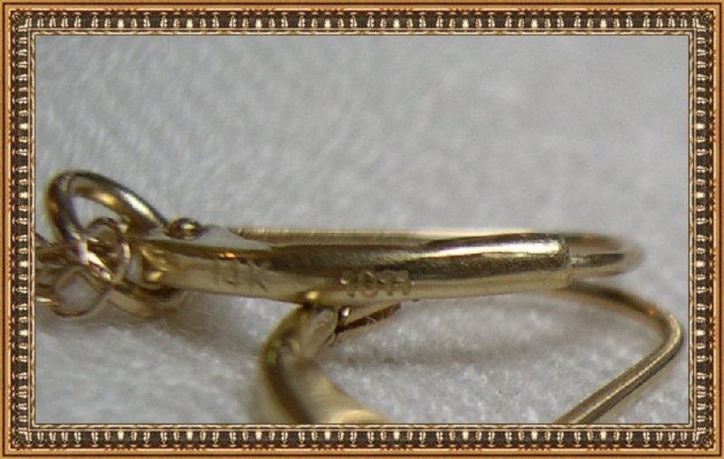 14K Gold Fancy Sapphires Apatite Pearl Earrings by
