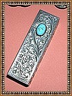 Vintage Peruzzi 800 Silver Lipstick Ornate Case Cab