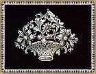 Vintage Guglielmo Cini Sterling Silver Floral Brooch