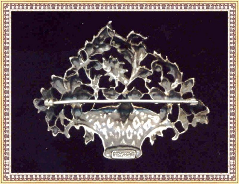 Vintage Guglielmo Cini Sterling Silver Floral Brooch