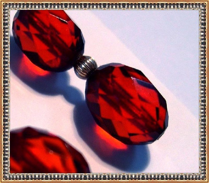 14K Gold Red Cherry Double Bead Earrings MIMI DEE