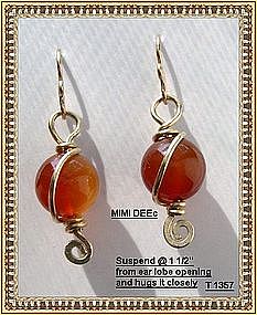 Carnelian Earrings 14K gf