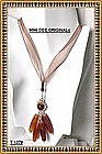 Signed Sterling Silver Necklace Carved Corn Carnelian