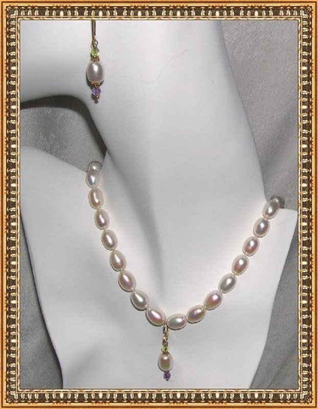 12mm High Luster White Pearls Choker Earrings Mimi Dee