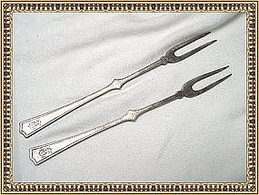 Vintage 800 Foehr Silver Arts Crafts Style Fork (2)