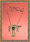 Victorian Egyptian Revival Necklace Scarab Beetle 1870