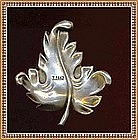 Vintage Joseff Sterling Silver Pin Leaf Heavy Holloware