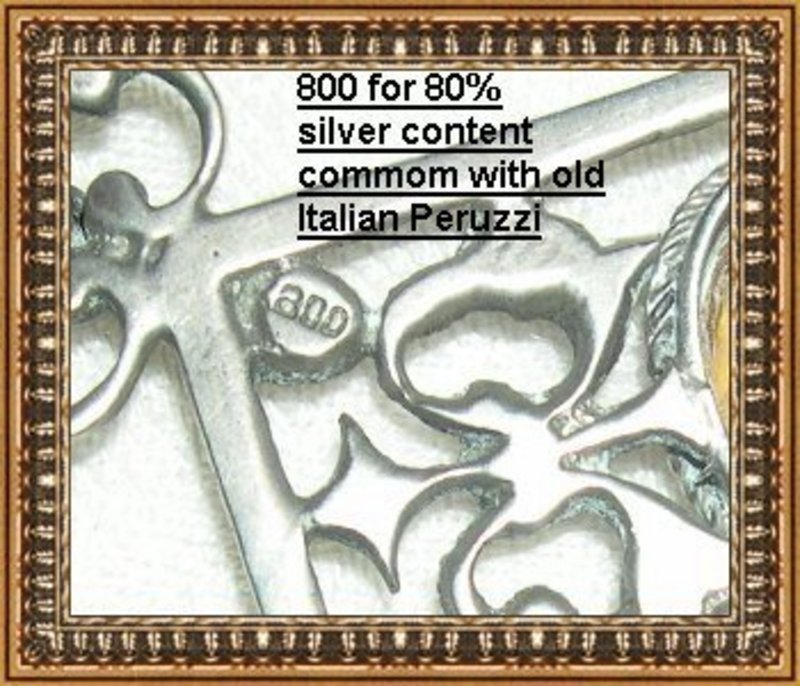 Vintage Peruzzi Silver Necklace Citrine Faces in Box