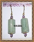 22K on Sterling Vermeil Aquamarine Amethyst Earrings