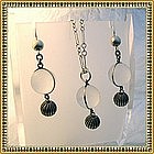 Pools of Light Necklace Earring Set Art Deco Sterling