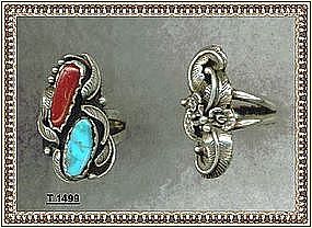 Sterling Silver Native American Ring by Baker Turquoise