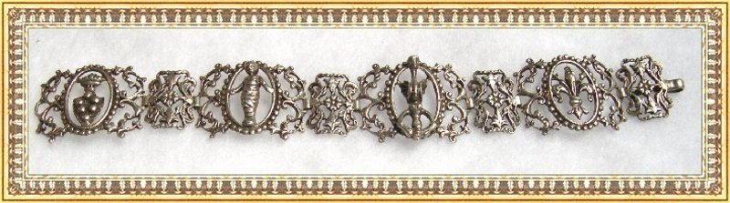 Vintage 800 Silver Bracelet Peruzzi Cini Parenti Motifs