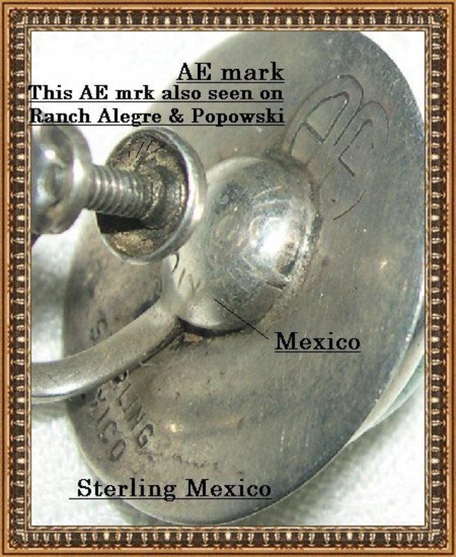 Vintage Sterling Silver Mexican Earrings Butterfly