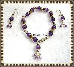 22K Gold Vermeil on Sterling Silver Amethyst Bracelet