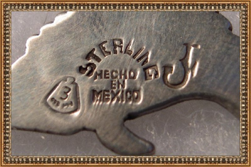 Vintage Hecho en Mexico Sterling Enamel Swordfish JF