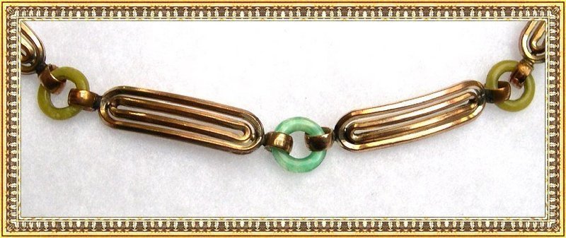 Vintage Art Deco Signed Kollmar &amp; Jourdan Bracelet Rolled Gold