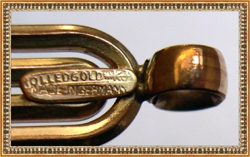 Vintage Art Deco Signed Kollmar &amp; Jourdan Bracelet Rolled Gold