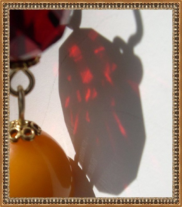Vintage Antique Butterscotch Amber Necklace Earrings