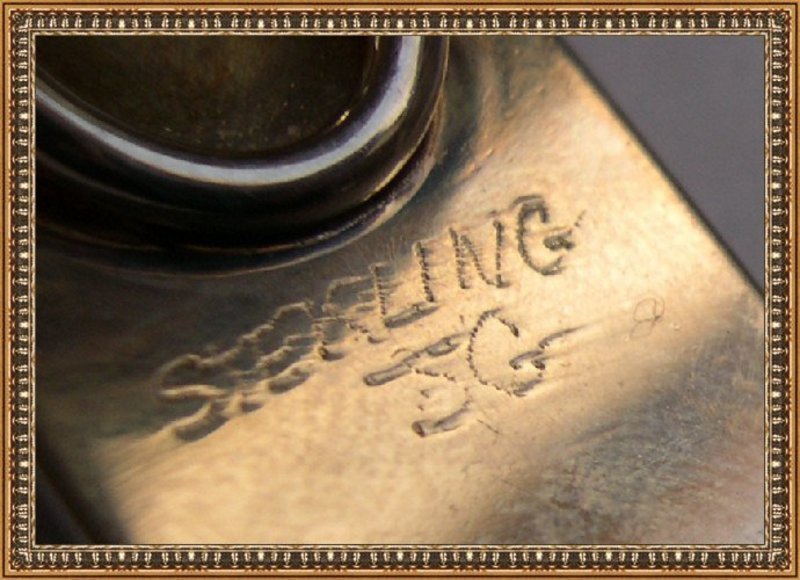 Sold Vintage Signed Sterling Silver Picture Jasper Ring Bold