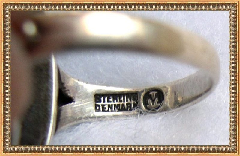 Vintage Signed “M” Danish Sterling Silver Ring