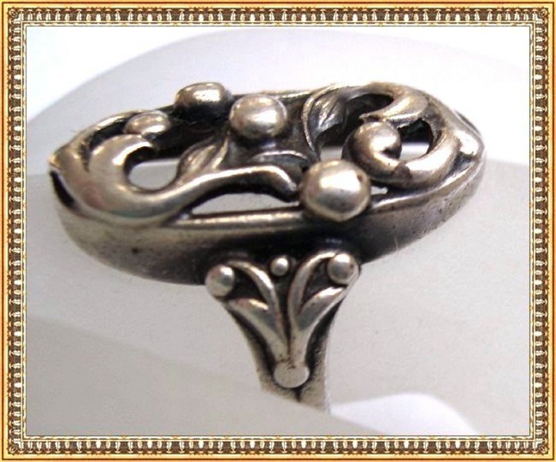 Vintage Signed “M” Danish Sterling Silver Ring