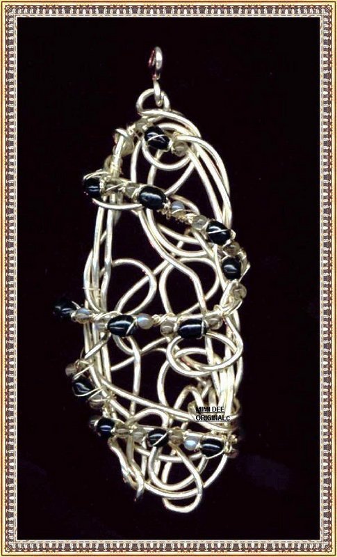 Signed Studio Sterling Silver Sculpture Pendant Pearls