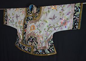 Chinese Manchu woman's embroidered silk Waistcoat
