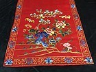 Antique Chinese silk embroidered tapestry, chair cover tapestry