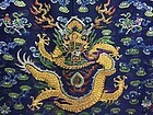 Antique Chinese embroidered summer dragon silk robe - Jifu - Details